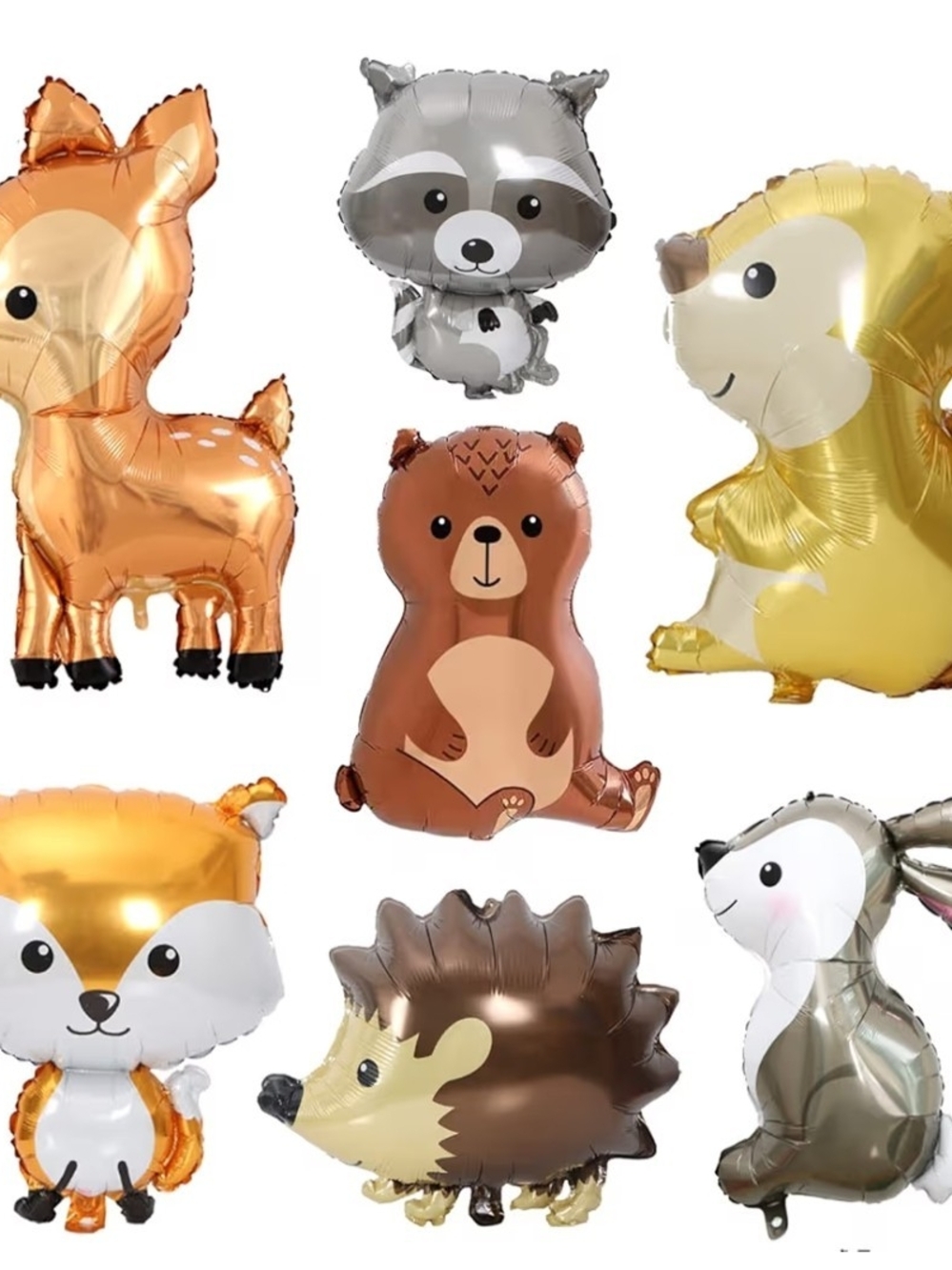 Woodland Animal Foil Balloons Set